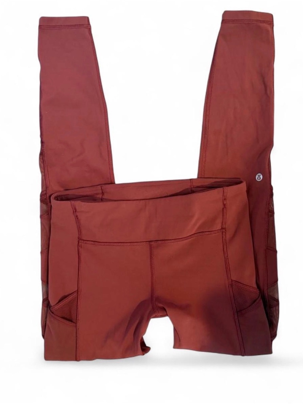 lululemon athletica Women’s High-Rise Pocket Bike Shorts — Rust Red